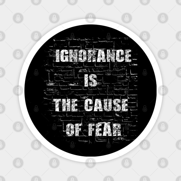 Ignorance is The Cause of Fear Magnet by AI INKER